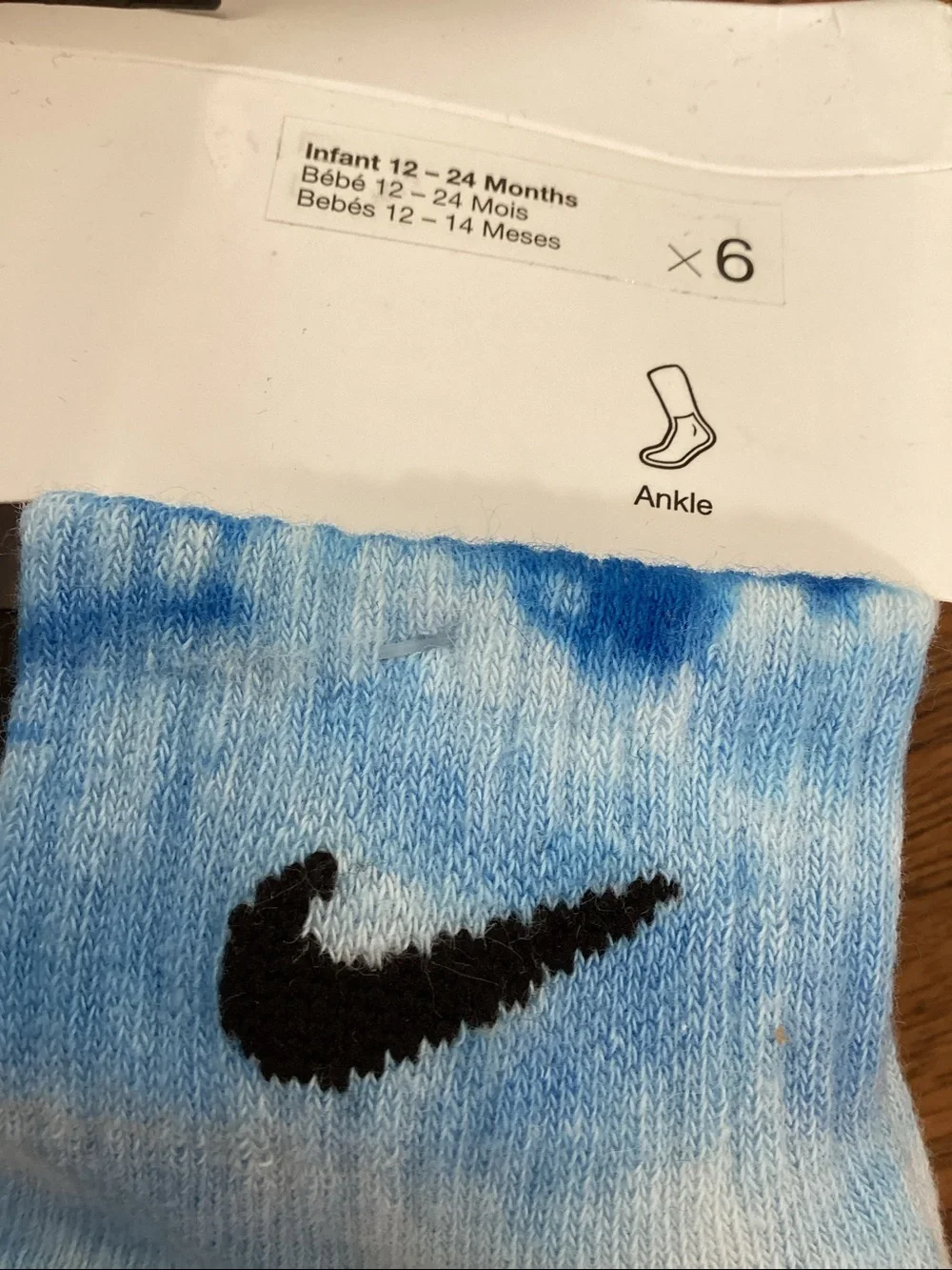 Nike 6 pairs of lightweight ankle socks. Infant 12-24 months. ❗️NEW❗️